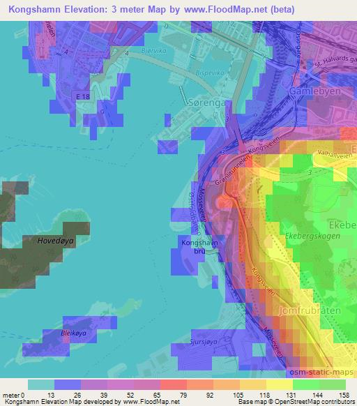 Kongshamn,Norway Elevation Map