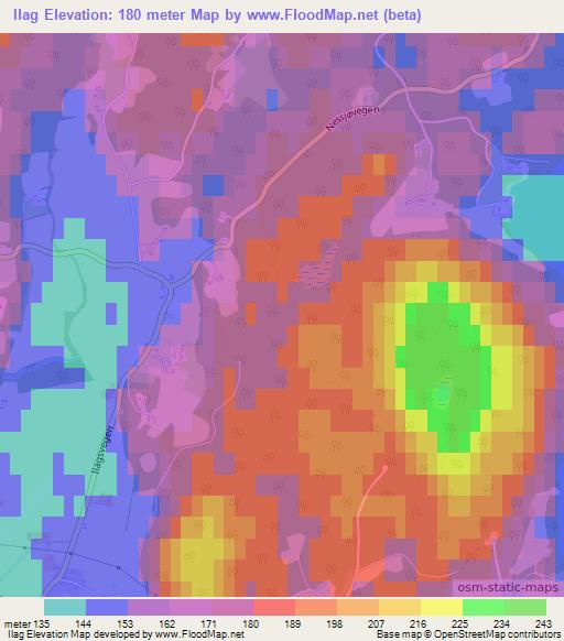 Ilag,Norway Elevation Map