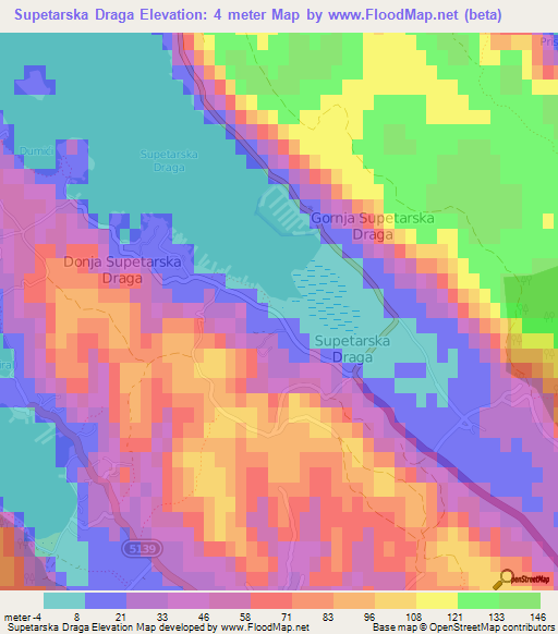 Supetarska Draga,Croatia Elevation Map