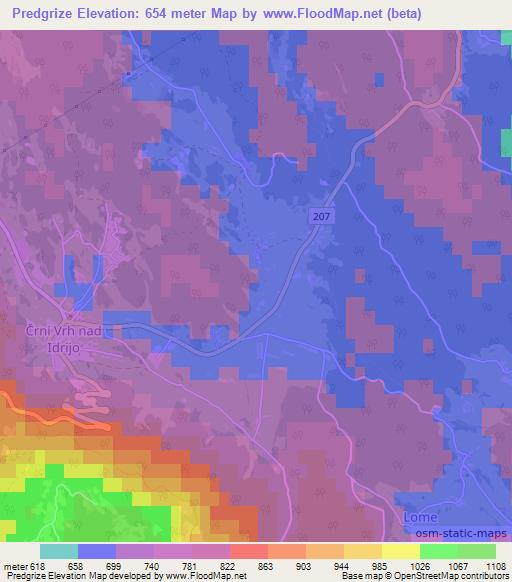 Predgrize,Slovenia Elevation Map