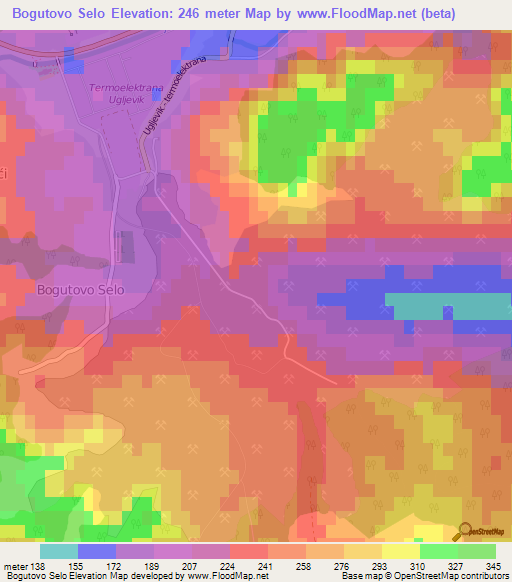 Bogutovo Selo,Bosnia and Herzegovina Elevation Map