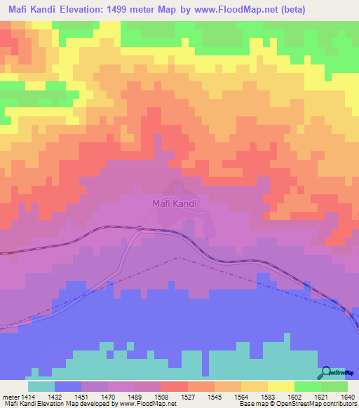 Mafi Kandi,Iran Elevation Map
