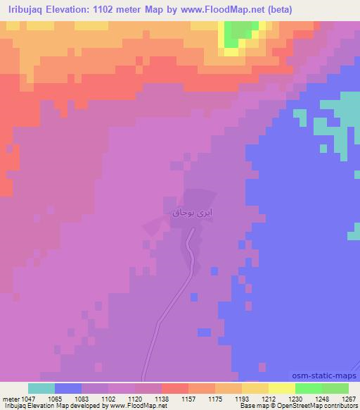 Iribujaq,Iran Elevation Map