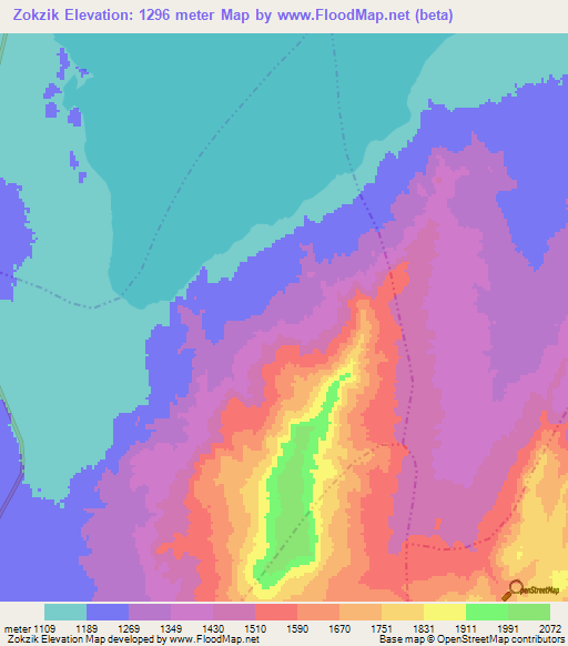 Zokzik,Ethiopia Elevation Map