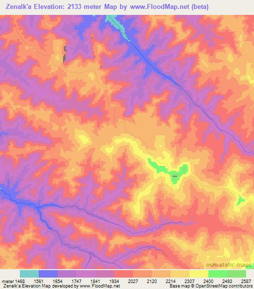 Zenalk'a,Ethiopia Elevation Map