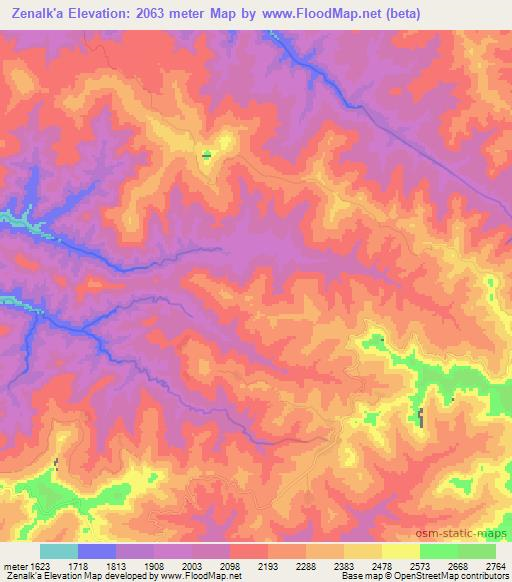 Zenalk'a,Ethiopia Elevation Map