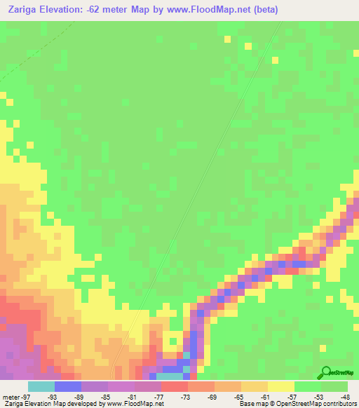 Zariga,Eritrea Elevation Map
