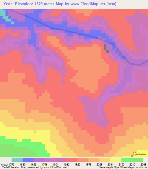 Yedel,Ethiopia Elevation Map