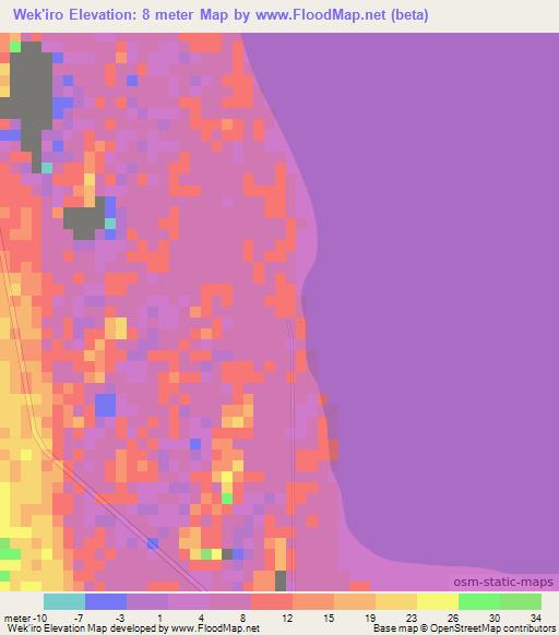 Wek'iro,Eritrea Elevation Map