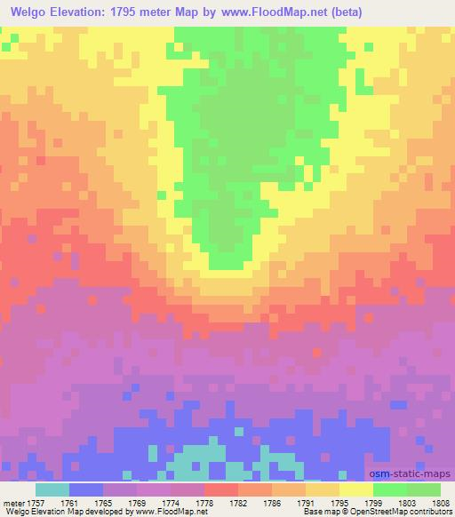 Welgo,Ethiopia Elevation Map