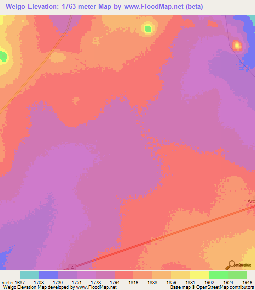 Welgo,Ethiopia Elevation Map