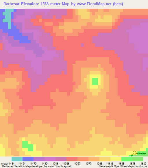 Darbesar,Iran Elevation Map
