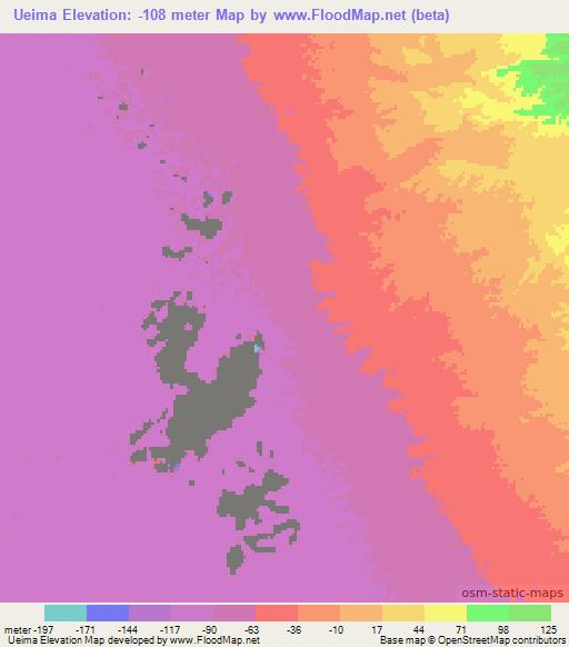 Ueima,Ethiopia Elevation Map