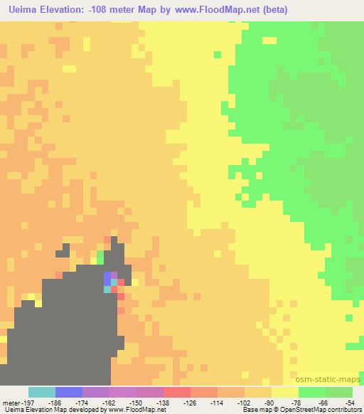 Ueima,Ethiopia Elevation Map