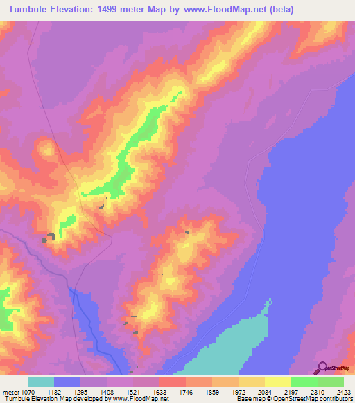 Tumbule,Ethiopia Elevation Map
