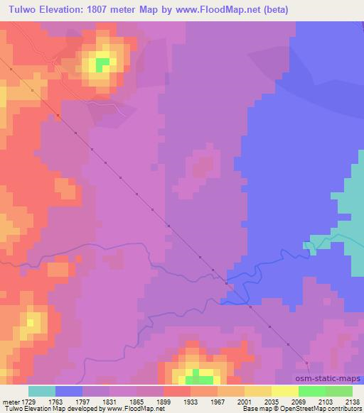 Tulwo,Ethiopia Elevation Map