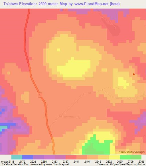 Ts'ahwa,Ethiopia Elevation Map