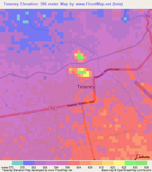 Teseney,Eritrea Elevation Map