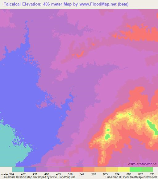 Talcalcal,Ethiopia Elevation Map