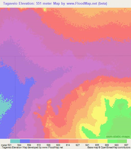 Tagaveio,Ethiopia Elevation Map