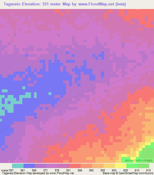 Tagaveio,Ethiopia Elevation Map