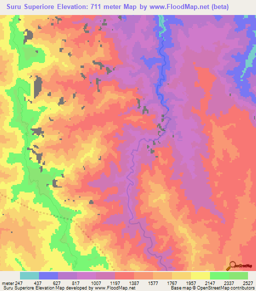 Suru Superiore,Eritrea Elevation Map