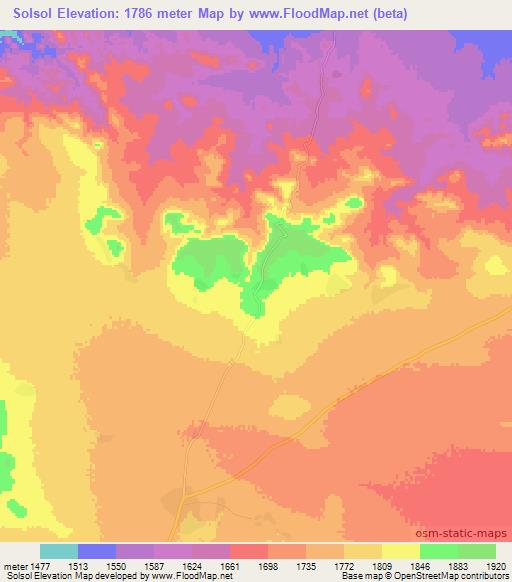 Solsol,Ethiopia Elevation Map