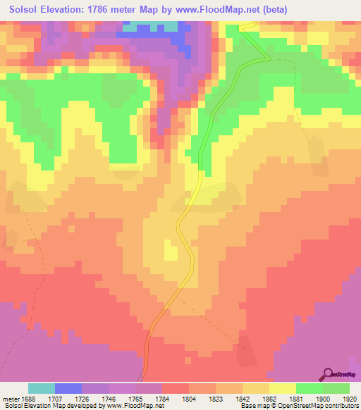 Solsol,Ethiopia Elevation Map