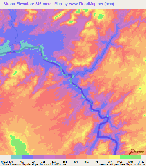 Sitona,Eritrea Elevation Map