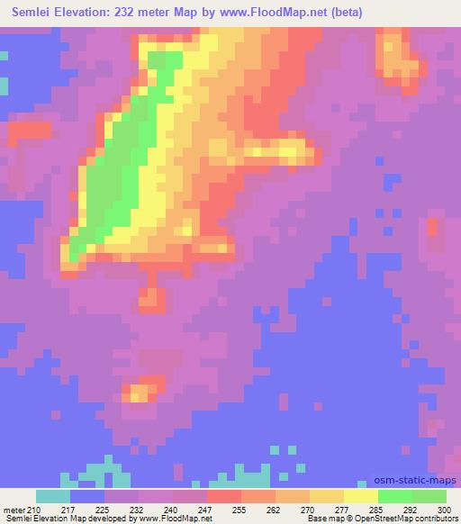 Semlei,Ethiopia Elevation Map
