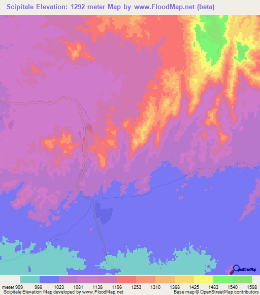 Scipitale,Eritrea Elevation Map