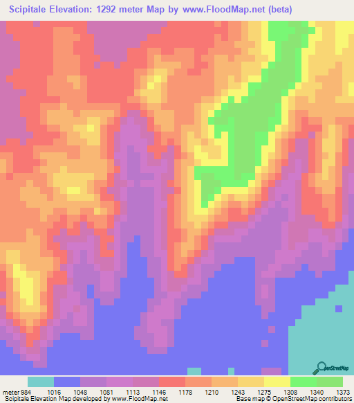 Scipitale,Eritrea Elevation Map