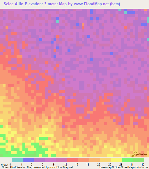 Sciec Alilo,Eritrea Elevation Map