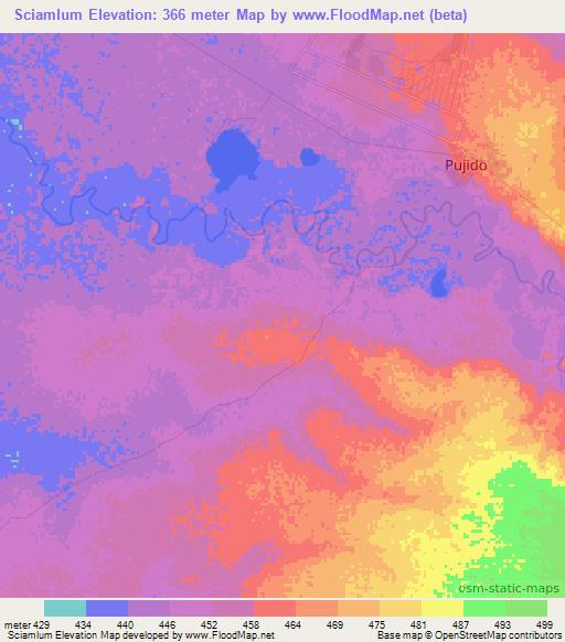 Sciamlum,Ethiopia Elevation Map
