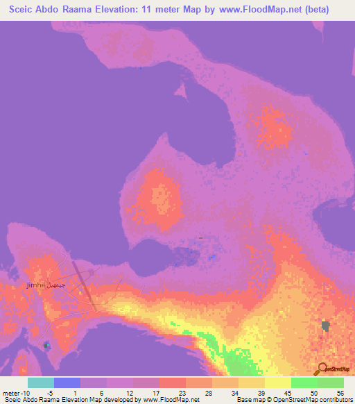 Sceic Abdo Raama,Eritrea Elevation Map