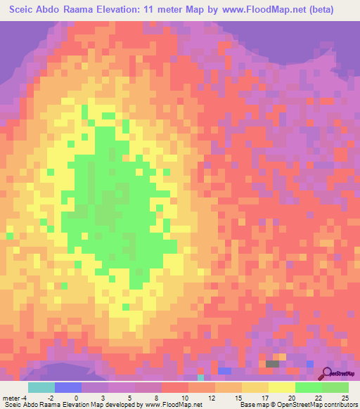 Sceic Abdo Raama,Eritrea Elevation Map