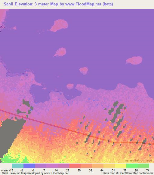 Sahli,Eritrea Elevation Map