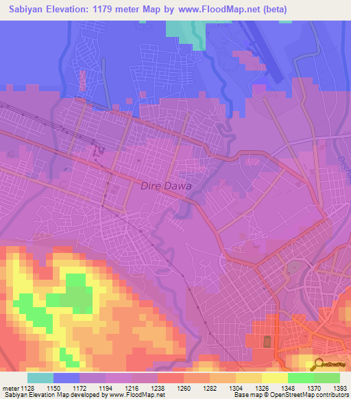 Sabiyan,Ethiopia Elevation Map