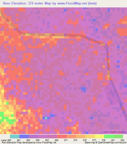 Reru,Ethiopia Elevation Map