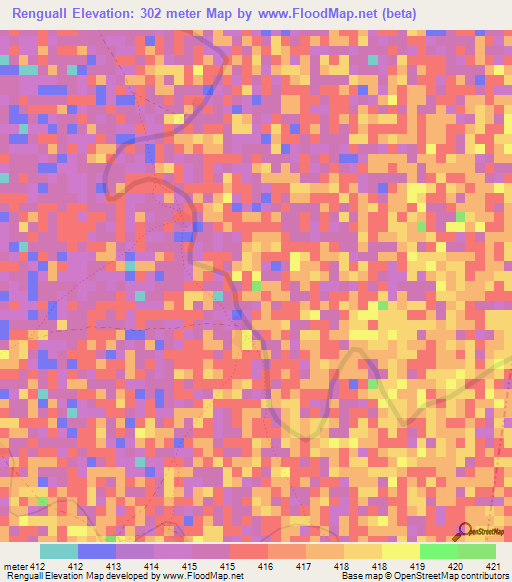 Renguall,Ethiopia Elevation Map