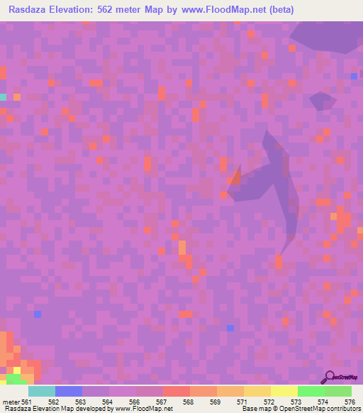 Rasdaza,Ethiopia Elevation Map