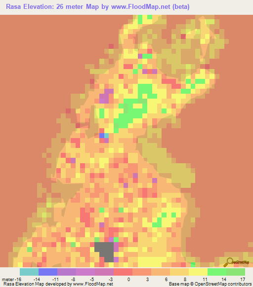 Rasa,Eritrea Elevation Map