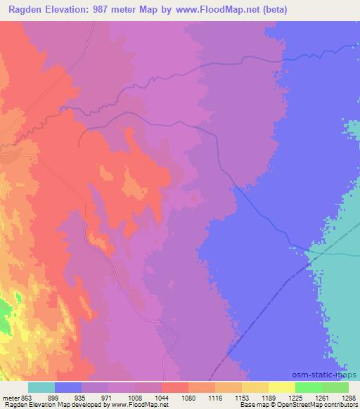 Ragden,Ethiopia Elevation Map