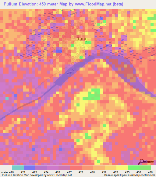 Pullum,Ethiopia Elevation Map