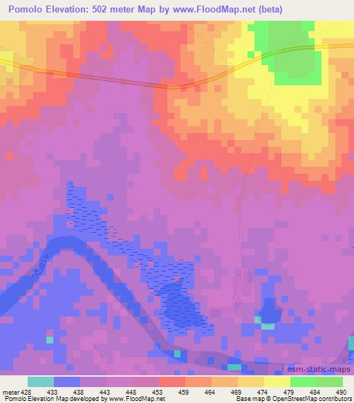 Pomolo,Ethiopia Elevation Map
