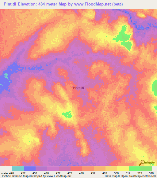 Pintidi,Ethiopia Elevation Map