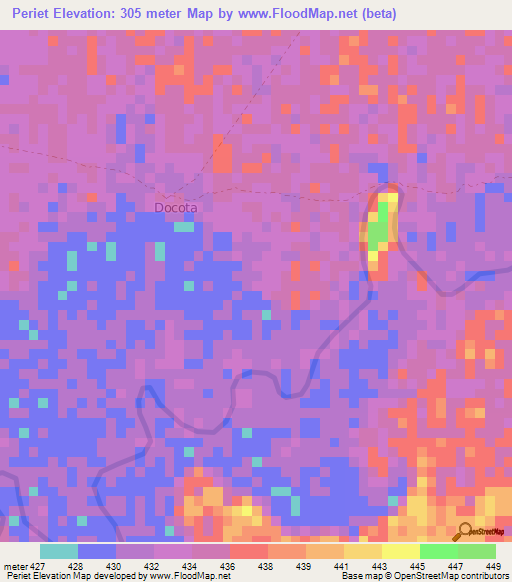 Periet,Ethiopia Elevation Map