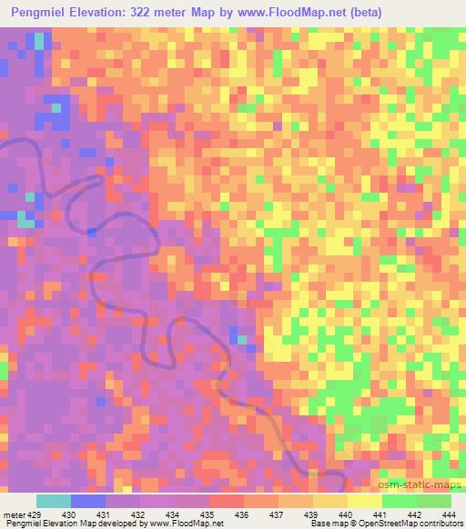 Pengmiel,Ethiopia Elevation Map