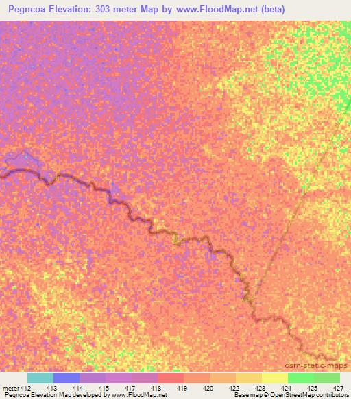 Pegncoa,Ethiopia Elevation Map