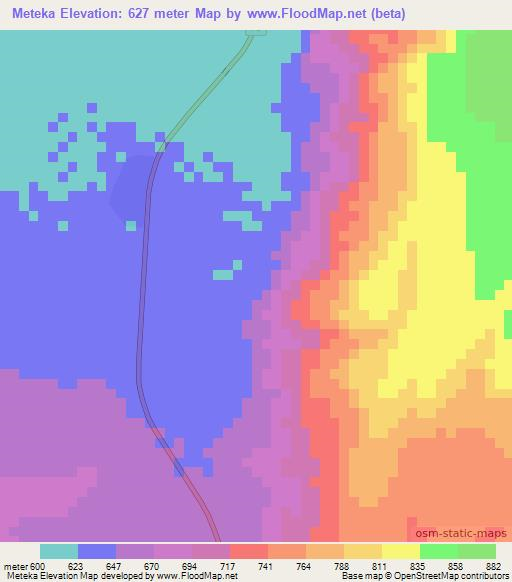 Meteka,Ethiopia Elevation Map